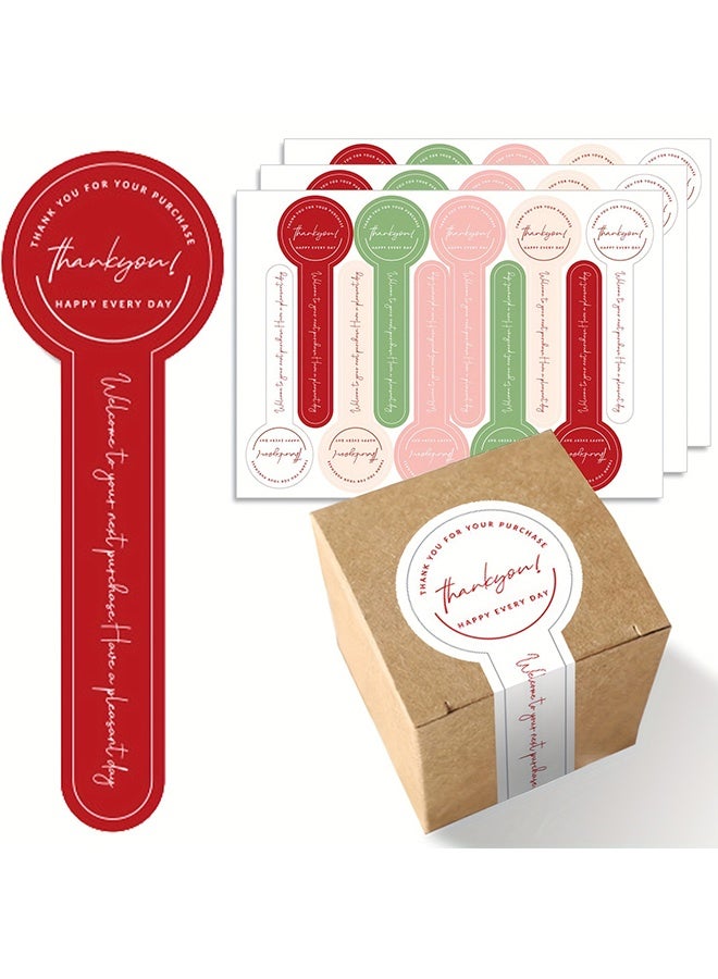 Happy D 150PCS Handmade Food Baking Label Stickers - Long Colorful Sealing Labels for Candy, Bread, and Baked Goods Packaging - Image 2